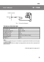 Предварительный просмотр 3 страницы Sven E-108 User Manual