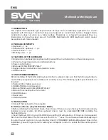 Preview for 3 page of Sven EL 4001 User Manual