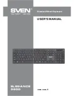 Preview for 1 page of Sven elegance 5800 User Manual