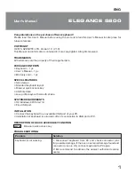 Preview for 2 page of Sven elegance 5800 User Manual