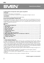 Предварительный просмотр 2 страницы Sven GC-W700 Operation Manual