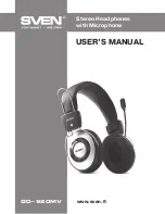 Sven GD-920MV User Manual preview
