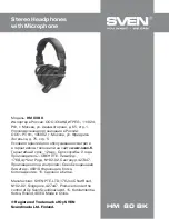 Preview for 4 page of Sven HM 80 BK User Manual