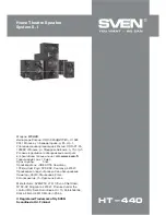 Preview for 10 page of Sven HT-440 Operation Manual