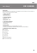 Preview for 3 page of Sven KB-C3050 User Manual