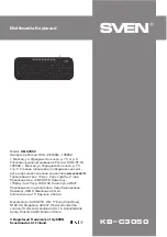 Preview for 5 page of Sven KB-C3050 User Manual