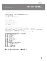 Preview for 3 page of Sven KB-C7100EL User Manual