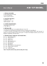 Preview for 3 page of Sven KB-C7300EL User Manual