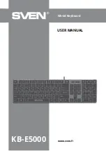 Sven KB-E5000 User Manual preview