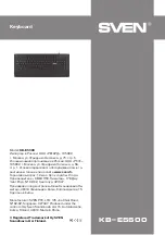 Предварительный просмотр 4 страницы Sven KB-E5500 User Manual