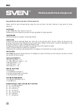 Preview for 2 page of Sven KB-E5800W User Manual