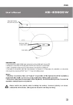 Preview for 3 page of Sven KB-E5800W User Manual