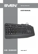 Sven KB-G8600 User Manual preview