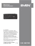 Предварительный просмотр 4 страницы Sven KB-G9700 User Manual