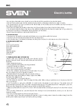 Предварительный просмотр 4 страницы Sven KT-G1806 Operation Manual