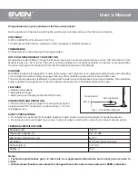 Preview for 2 page of Sven MK-390 User Manual