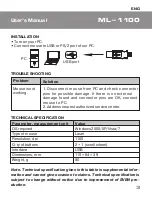 Preview for 3 page of Sven ML-1100 User Manual