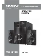 Preview for 1 page of Sven MS-2100 Operation Manual