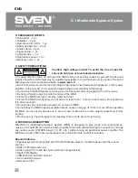 Preview for 3 page of Sven MS-2100 Operation Manual