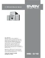 Preview for 6 page of Sven MS-310 Operation Manual