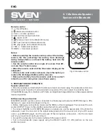 Preview for 5 page of Sven MS-350BL Operation Manual