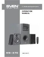 Preview for 1 page of Sven MS-370 Operation Manual