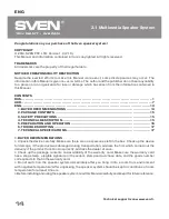 Предварительный просмотр 14 страницы Sven MS-80 Operation Manual