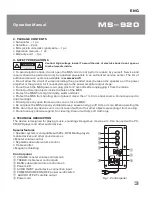 Предварительный просмотр 3 страницы Sven MS-920 Operation Manual