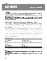 Preview for 5 page of Sven Multimedia EL 4004 User Manual