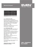 Preview for 6 page of Sven Multimedia EL 4004 User Manual