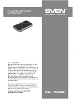 Preview for 8 page of Sven PS-100BL Operation Manual