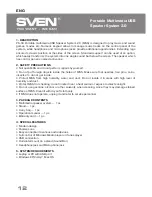 Preview for 13 page of Sven PS-34 Operation Manual