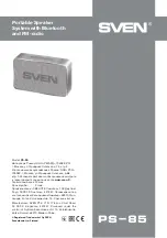 Preview for 6 page of Sven PS-85 User Manual