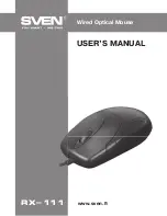 Sven RX-111 User Manual preview