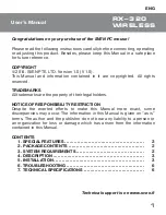 Preview for 2 page of Sven RX-320 Wireless User Manual