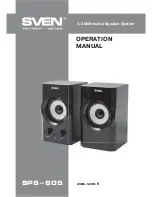 Preview for 1 page of Sven SPS-605 Operation Manual