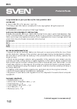 Preview for 12 page of Sven SRP-25 User Manual