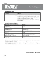 Предварительный просмотр 3 страницы Sven Standard 304 User Manual