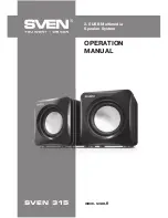 Sven SVEN 315 Operation Manual preview