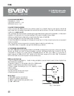 Предварительный просмотр 3 страницы Sven SVEN 315 Operation Manual