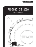 Preview for 1 page of SVS Sound Revolution PB-2000 Owner'S Manual