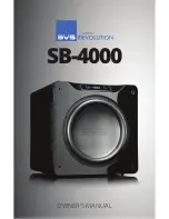 SVS Sound Revolution SB-4000 Owner'S Manual preview