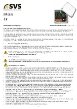 Предварительный просмотр 1 страницы SVS 01278.40 Operating Instructions Manual