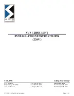 SVS 12HSE LIFT Installation Instructions Manual предпросмотр