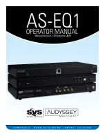 SVS AS-EQ1 Operator'S Manual preview