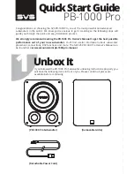 Preview for 1 page of SVS PB-1000 Pro Quick Start Manual