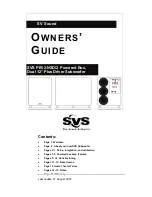 SVS PB12-NSD/2 Owner'S Manual preview