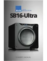 SVS SB16-ULTRA Owner'S Manual предпросмотр