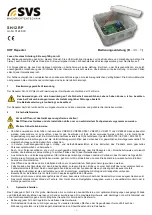 Предварительный просмотр 1 страницы SVS SH-12 RP Operating Instructions Manual