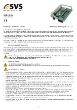 SVS SHR-12 B4 Operating Instructions Manual preview